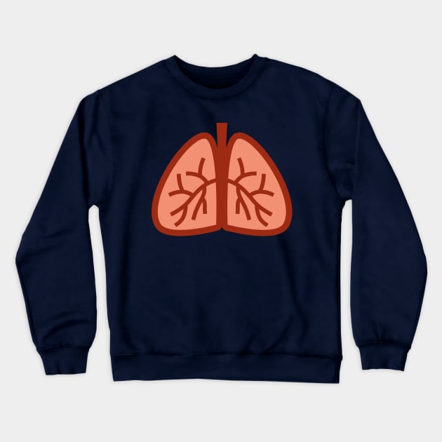 Cool Minimal Funny Lungs T-Shirt Crewneck Sweatshirt by happinessinatee